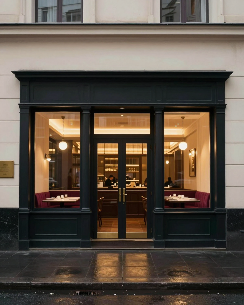 la façade, rue discrète